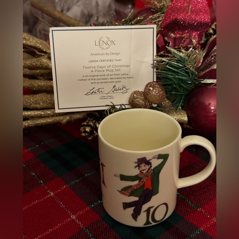 Lenox “Twelve Days of Christmas” 4-Piece Mug Set – Original  Box + COA